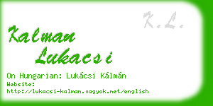 kalman lukacsi business card